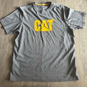 Men's Gray T-Shirt with Yellow Logo